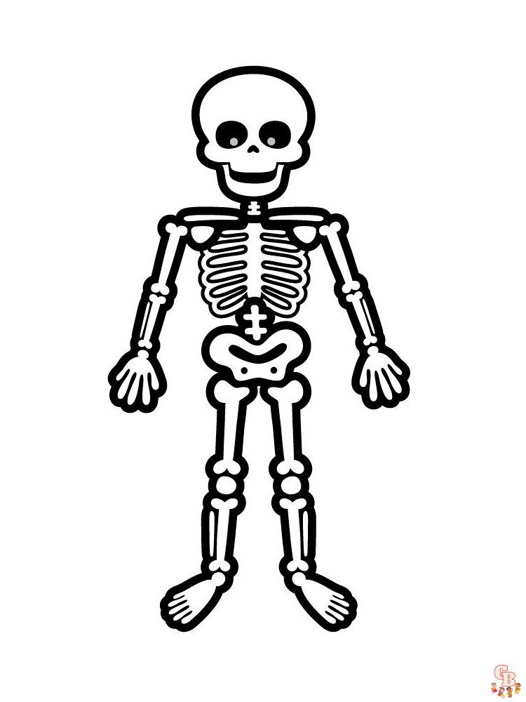 Ausmalbilder Skelett 8