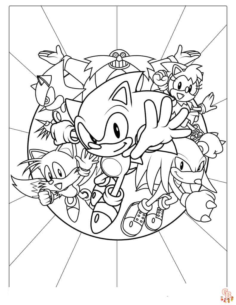 Ausmalbilder Sonic and Friends 2