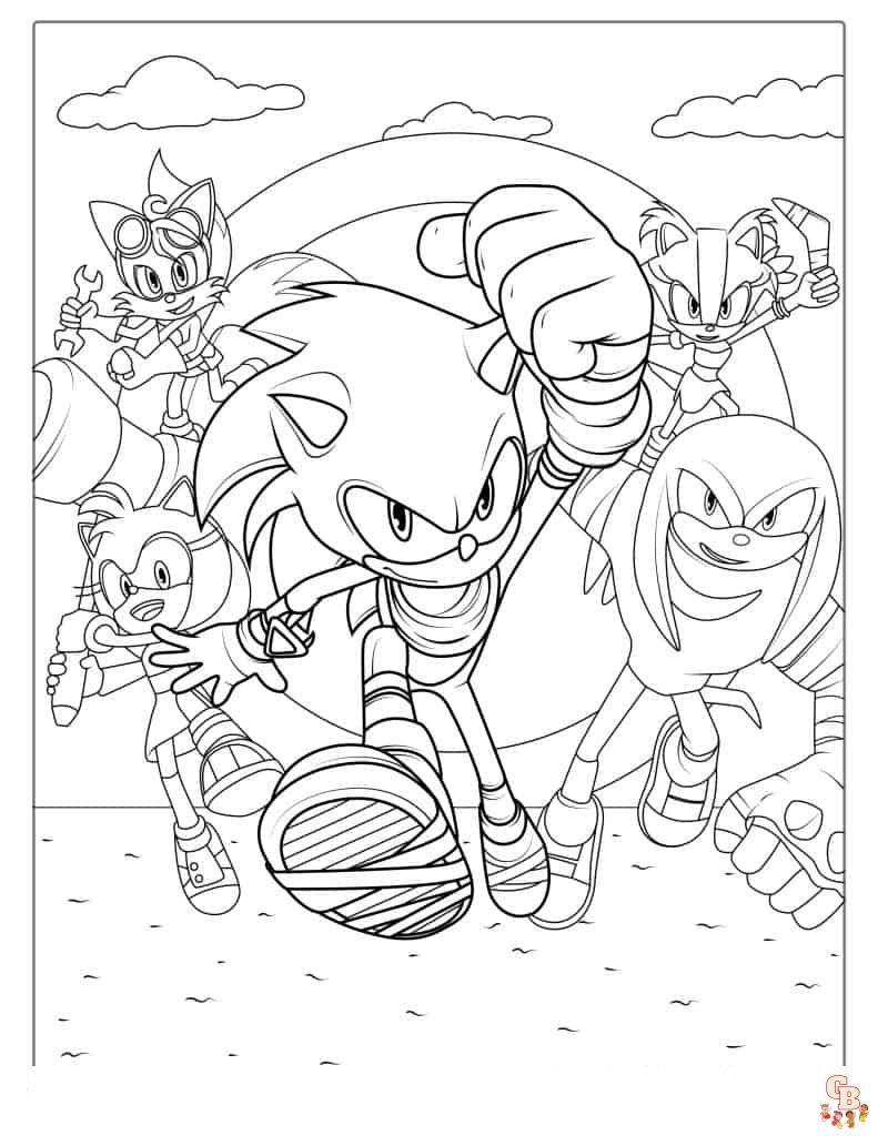 Ausmalbilder Sonic and Friends 3
