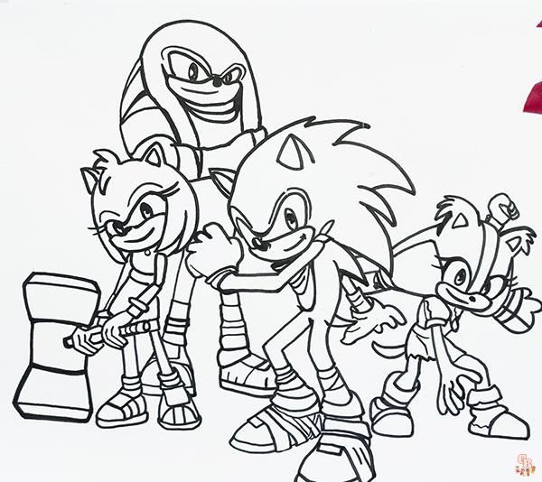 Ausmalbilder Sonic and Friends 7