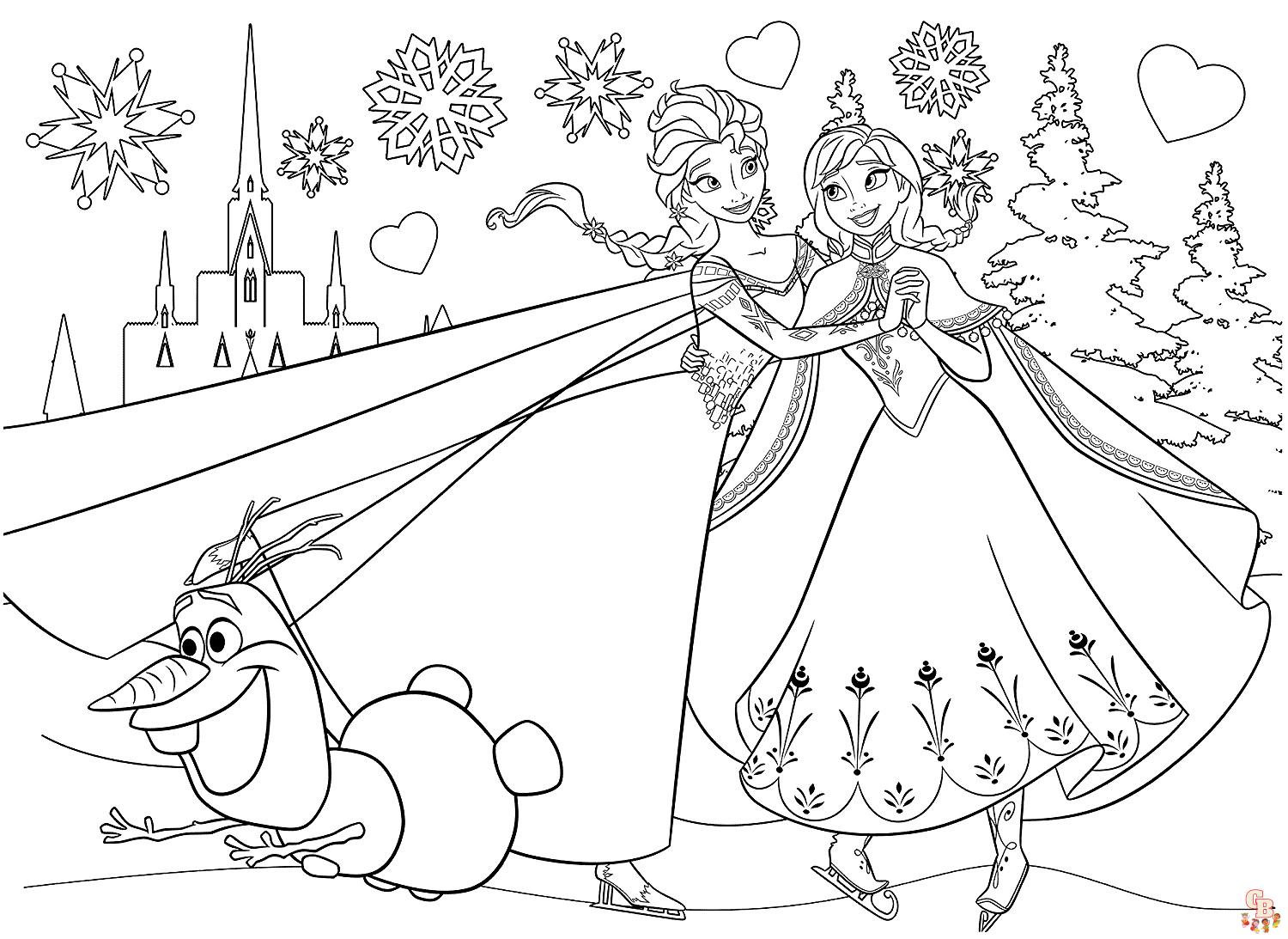 Frohe Weihnachten mit Elsa ausmalbilder zum ausdrucken 2