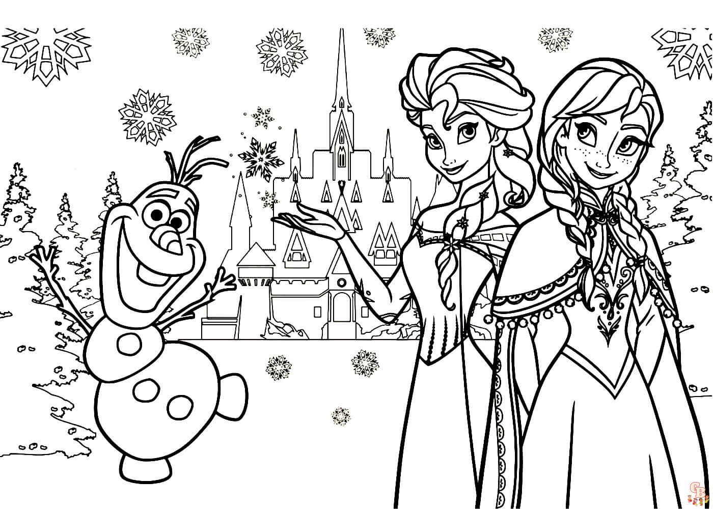 Frohe Weihnachten mit Elsa ausmalbilder zum ausdrucken