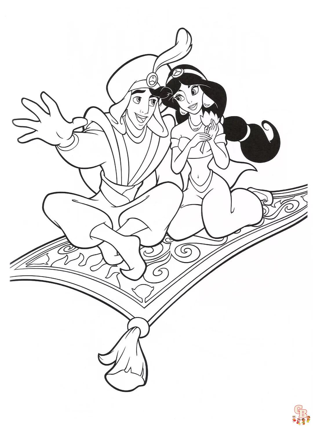 Malvorlagen Jasmine Und Aladdin 1