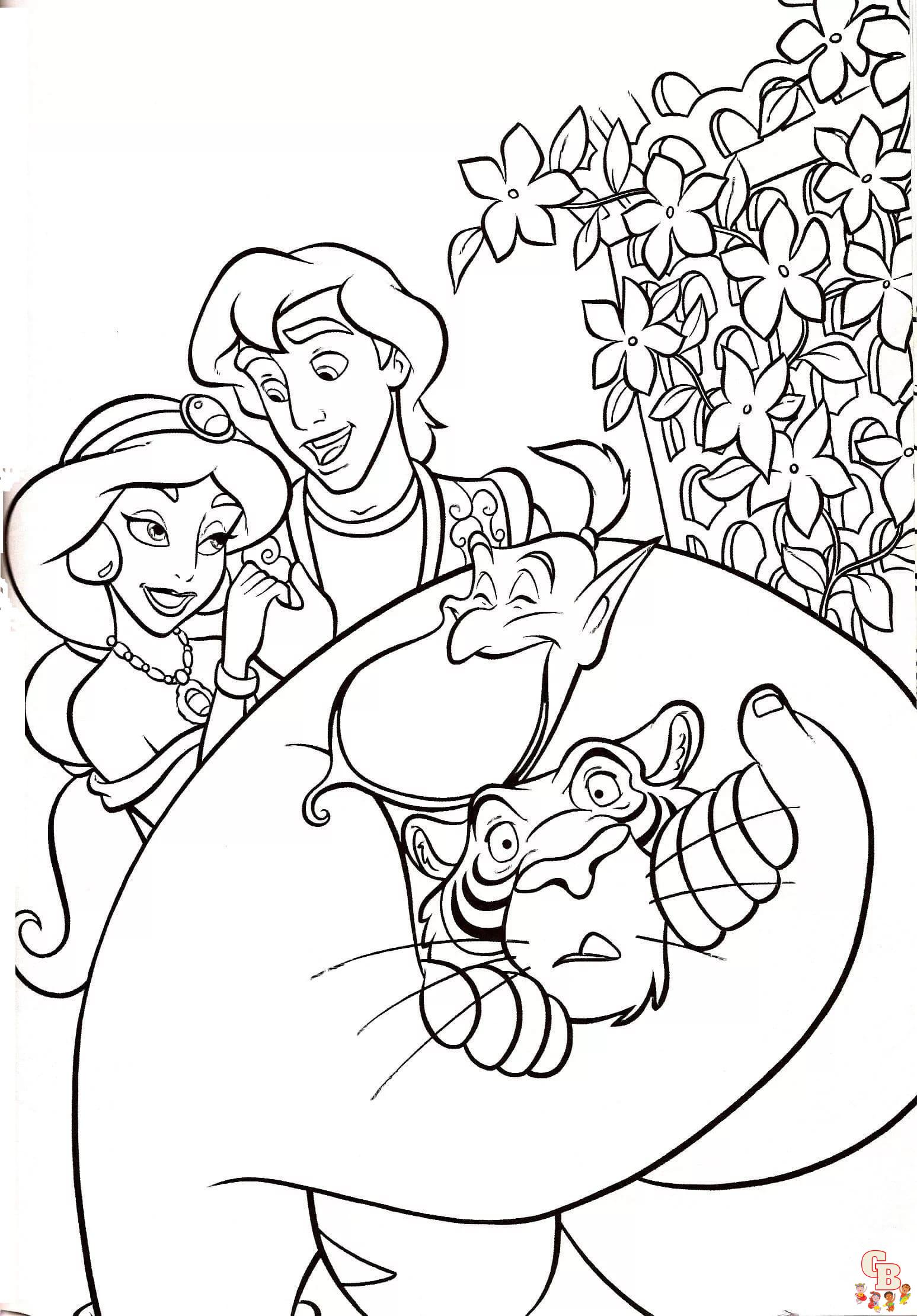 Malvorlagen Jasmine Und Aladdin 2
