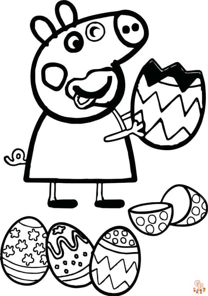 Malvorlagen Ostern mit Peppa Pig