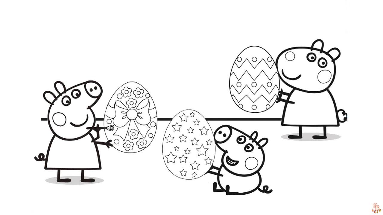 Ostern mit Peppa Pig ausmalbilder kostenlos