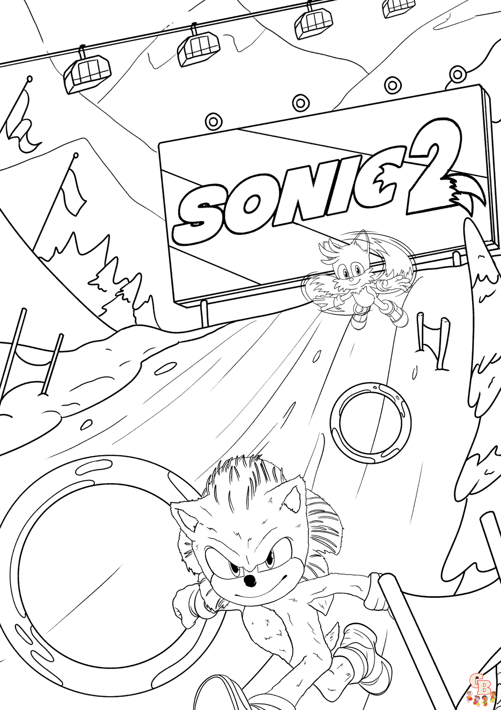 Sonic the Hedgehog 2 Ausmalbilder fuer kinder