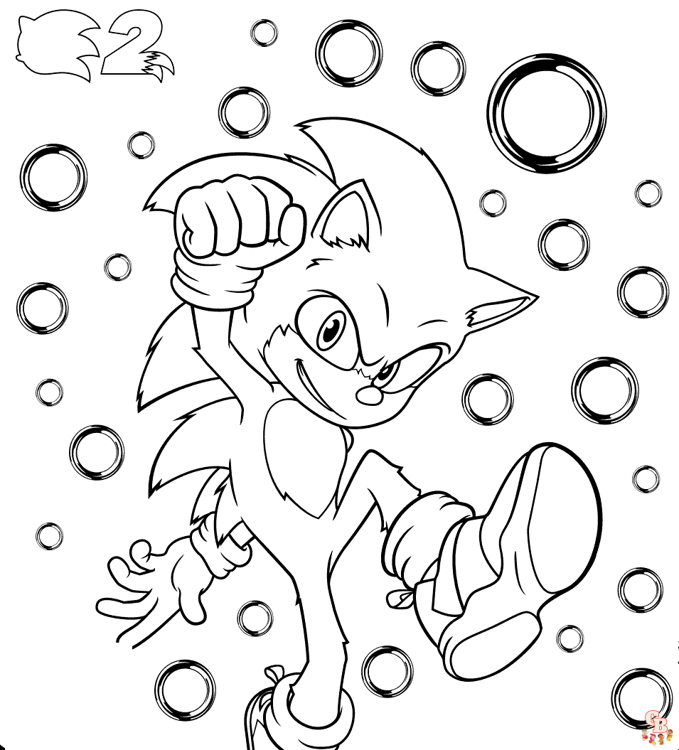 Sonic the Hedgehog 2 zum ausmalen