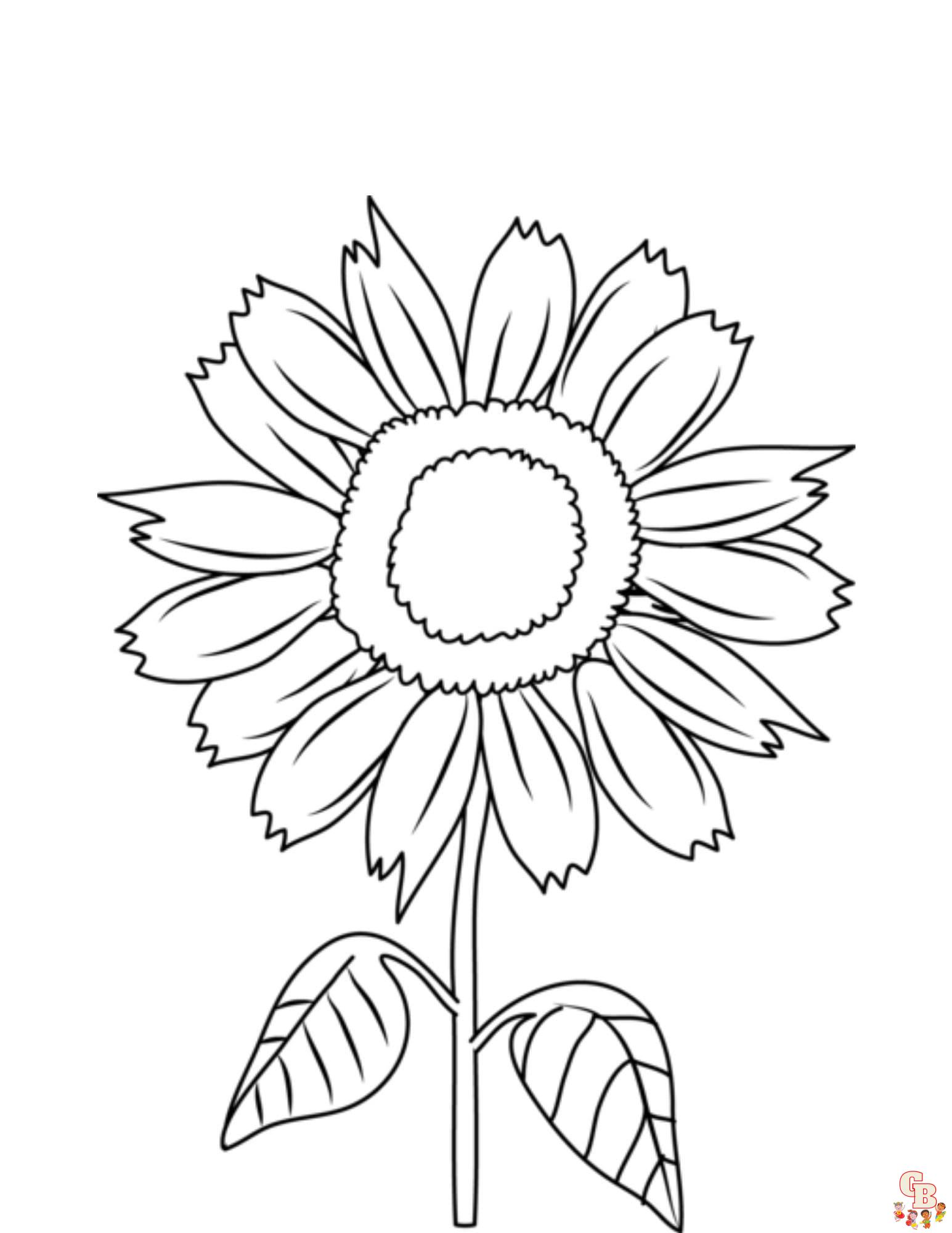 Sonnenblume ausmalbilder kostenlos
