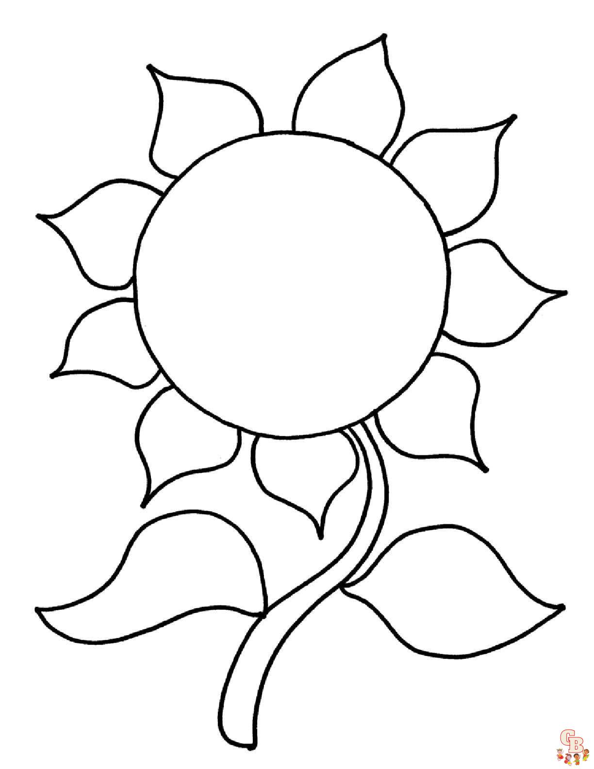 Sonnenblume ausmalbilder zum ausdrucken