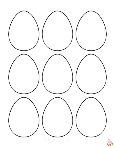 easter egg coloring pages blank 1
