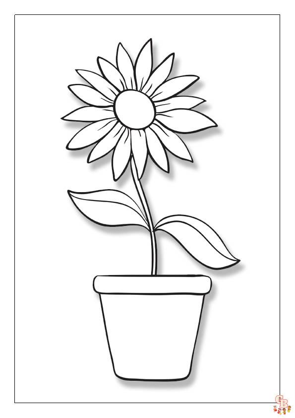 einfache Blumen ausmalbilder zum ausdrucken