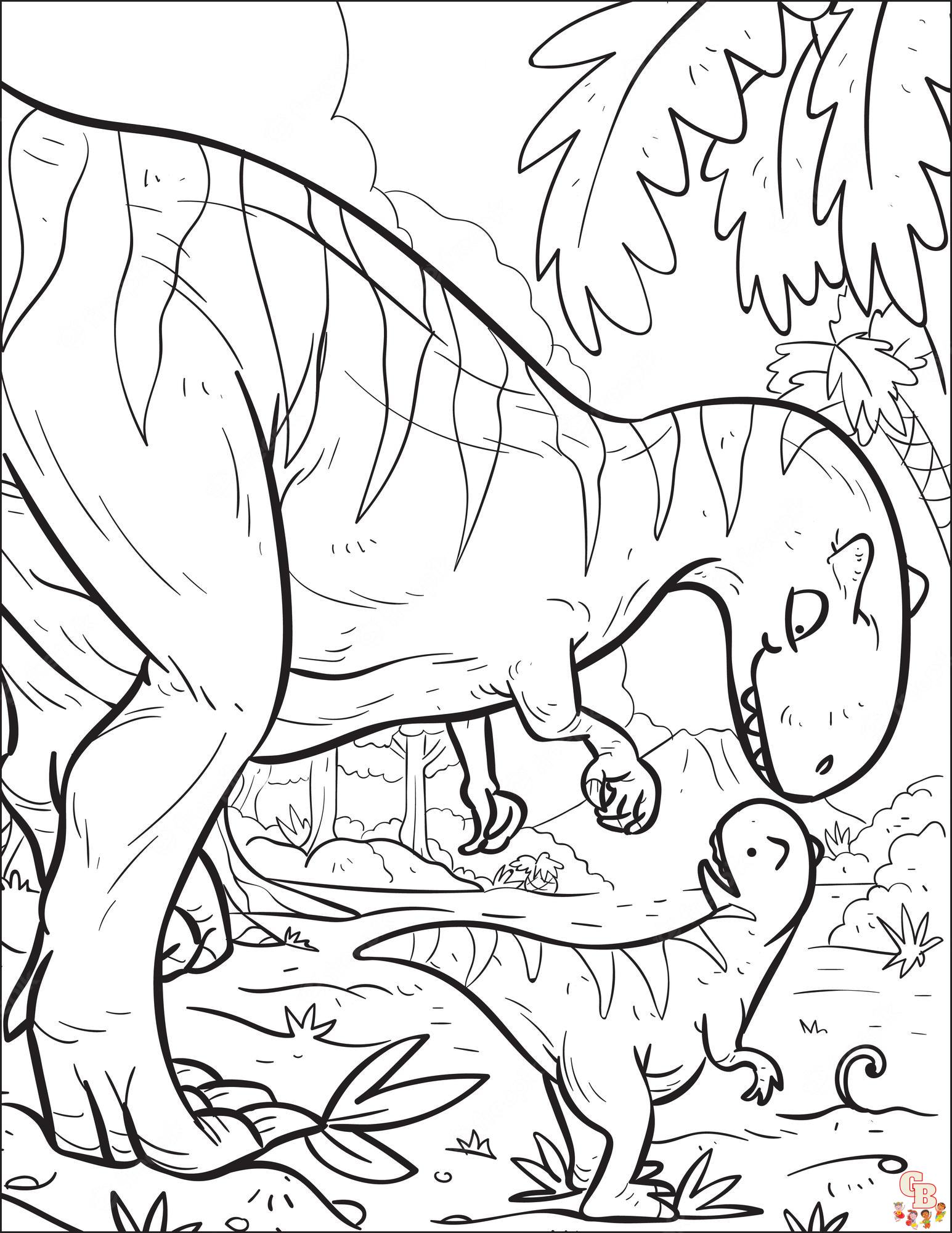 Allosaurus Ausmalbilder fuer kinder