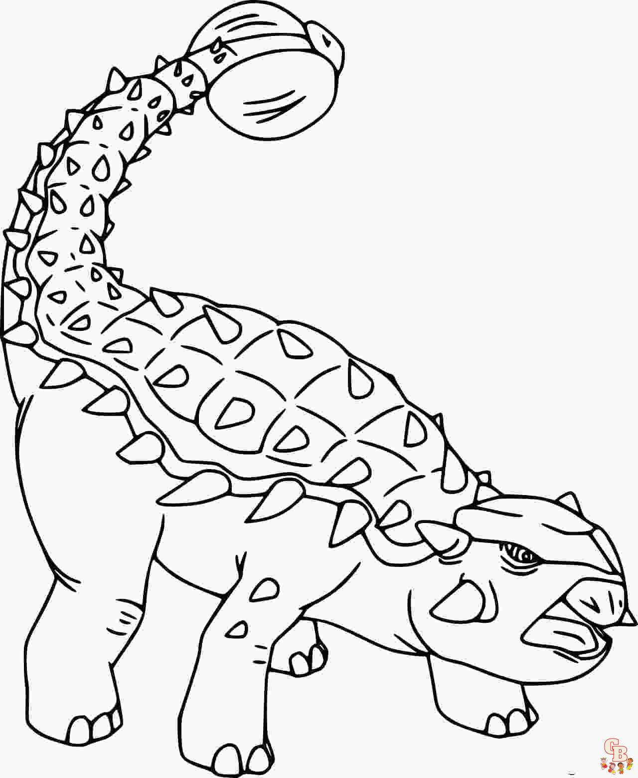 Ankylosaurus Ausmalbilder fuer kinder