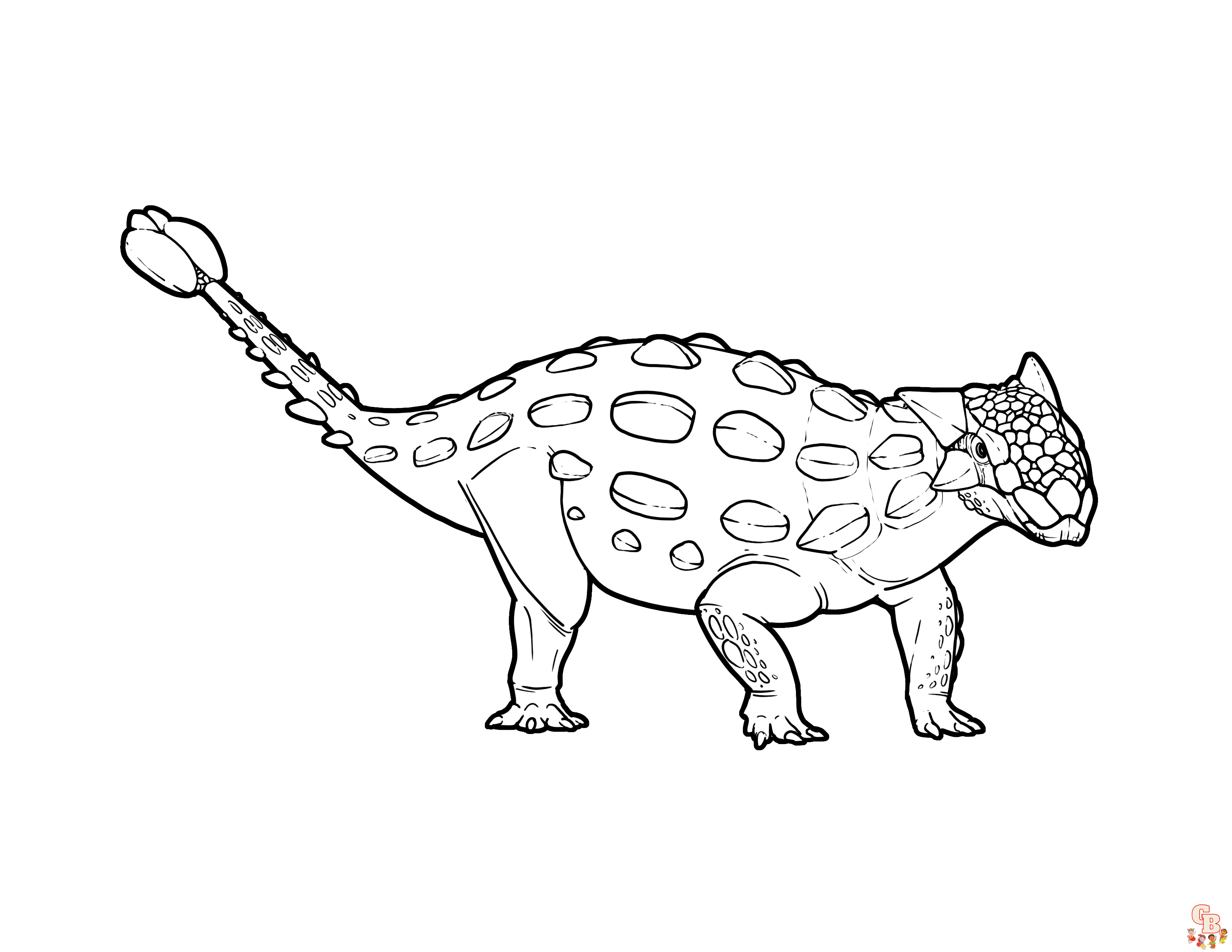 Ankylosaurus ausmalbilder zum ausdrucken