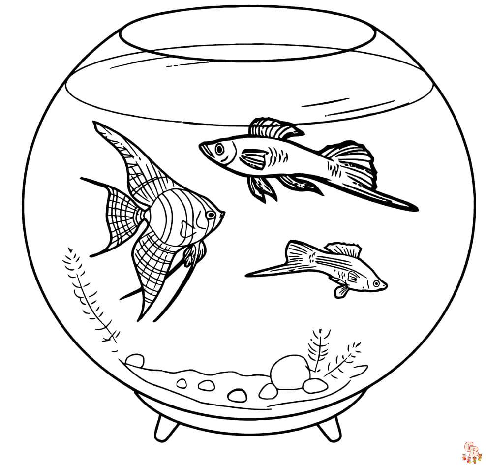 Aquarienfische zum ausmalen
