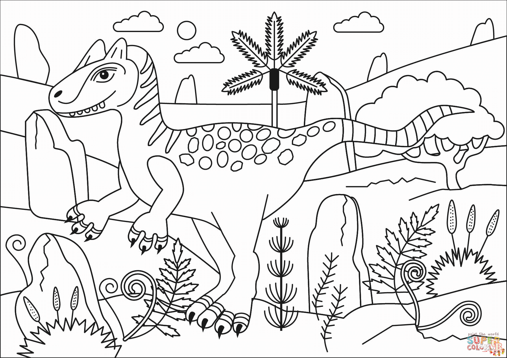 Ausmalbilder Allosaurus