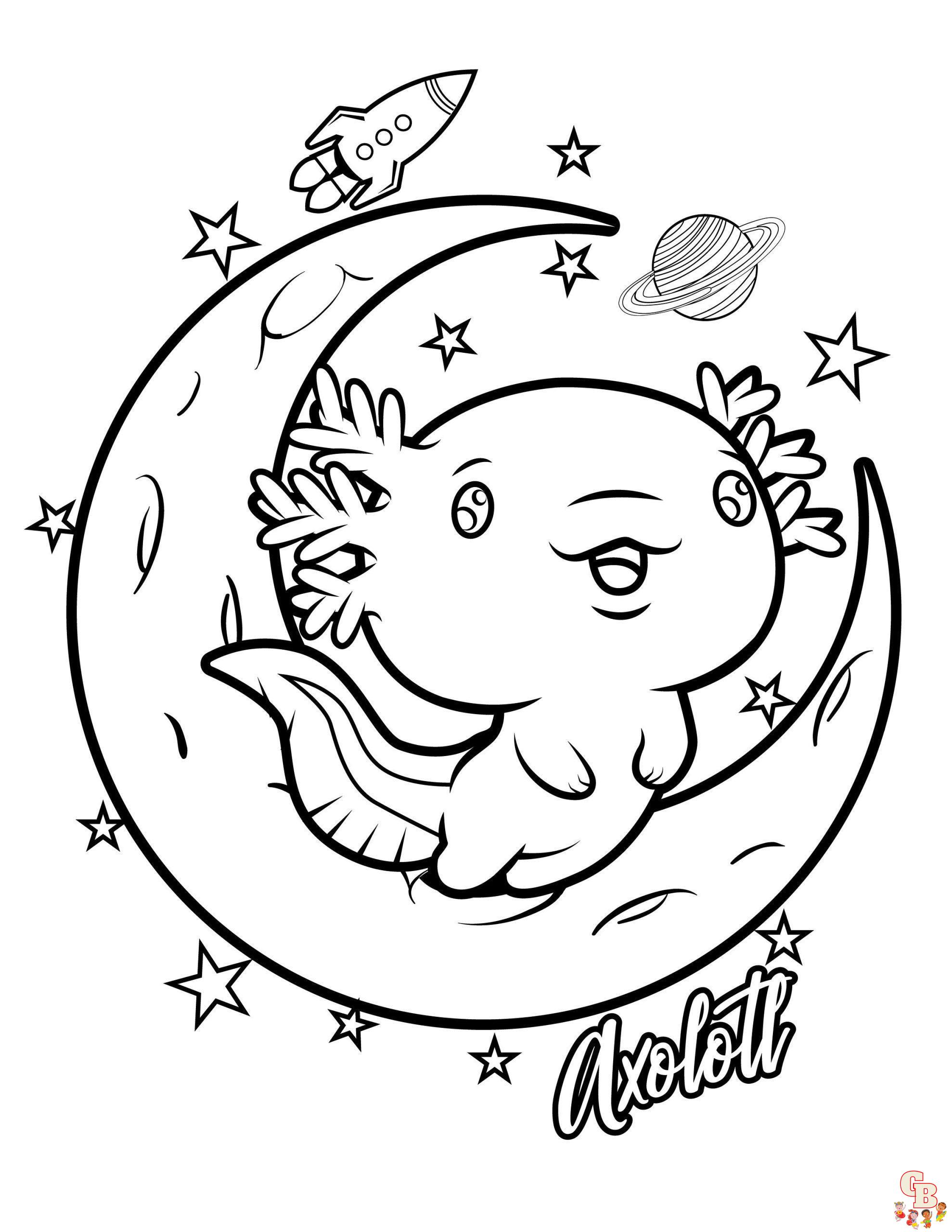 Ausmalbilder Axolotl