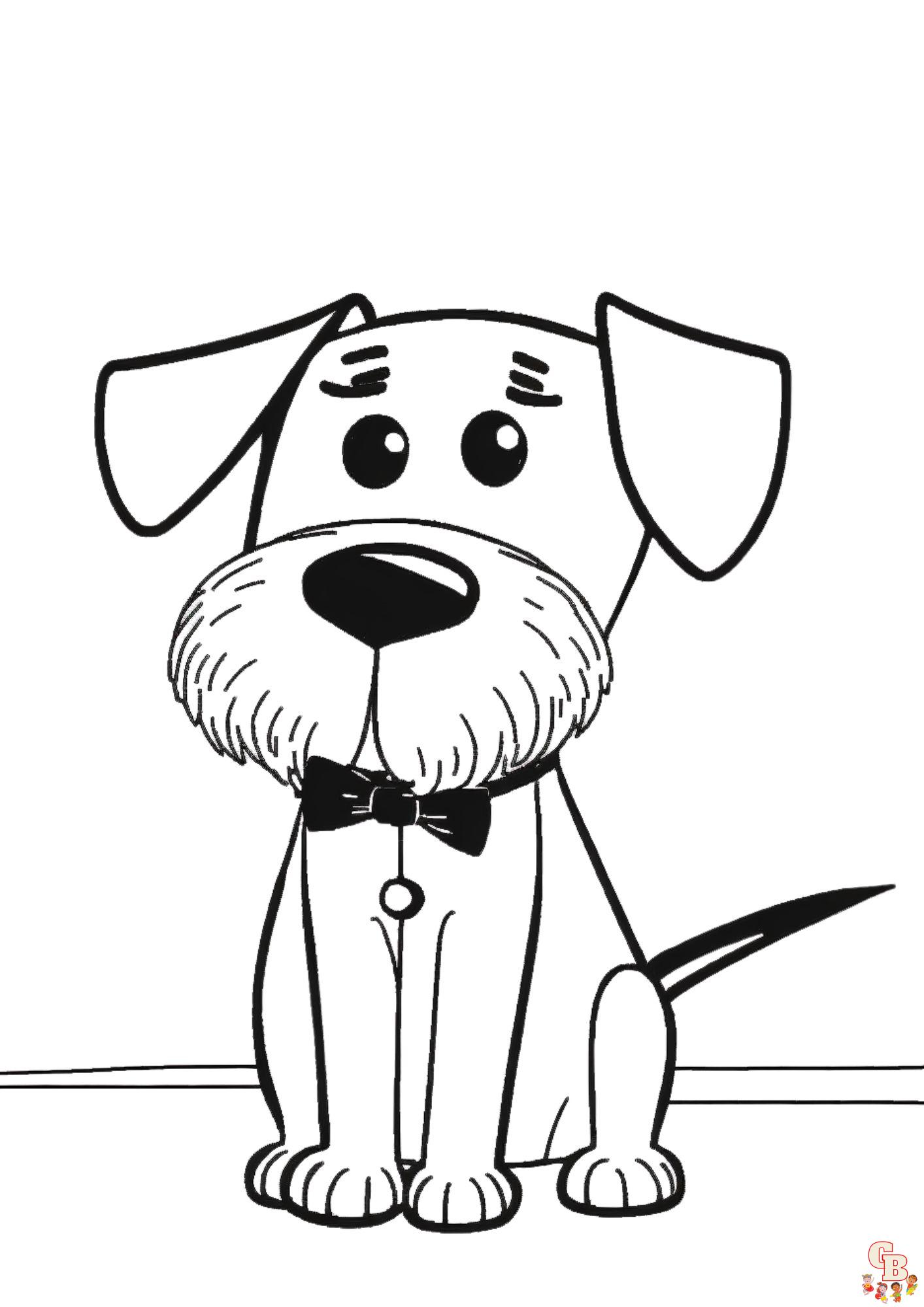 Ausmalbilder Cartoon Hund 2