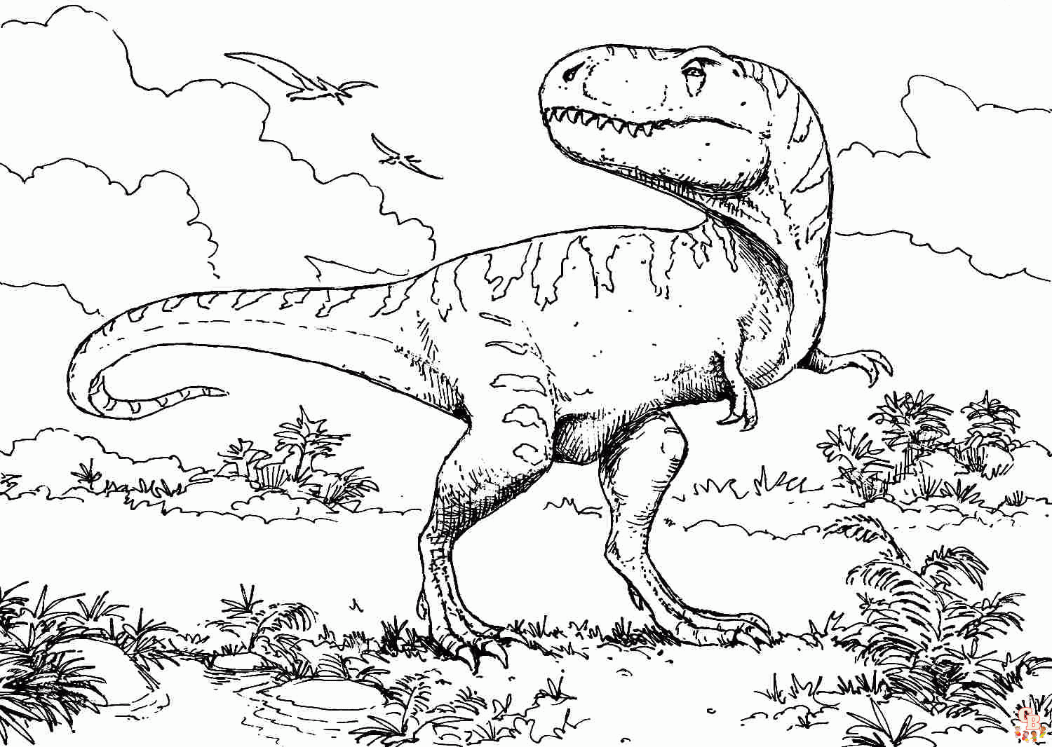 Ausmalbilder Dinosaurier T Rex