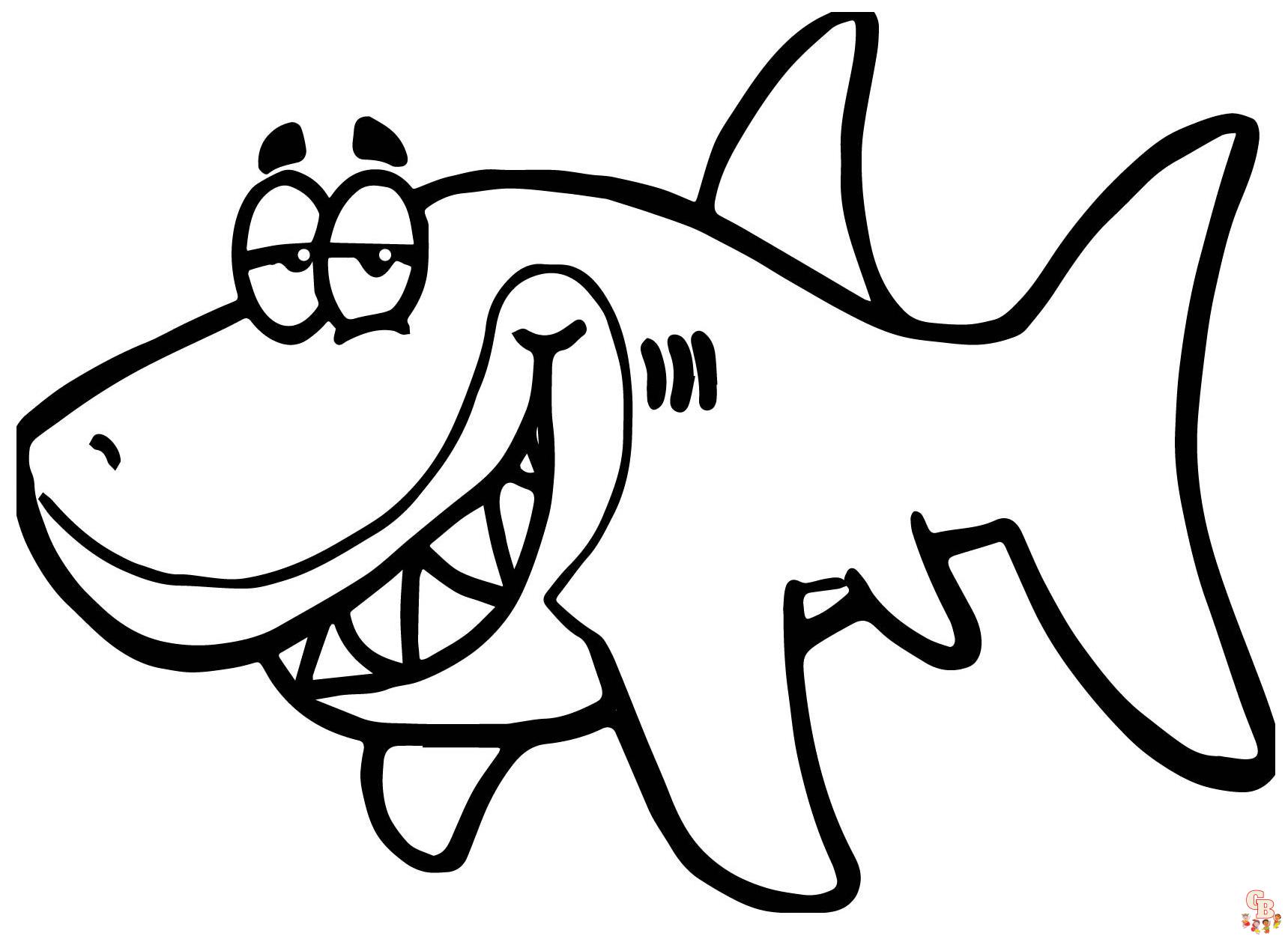 Ausmalbilder Lustige Cartoon Fische