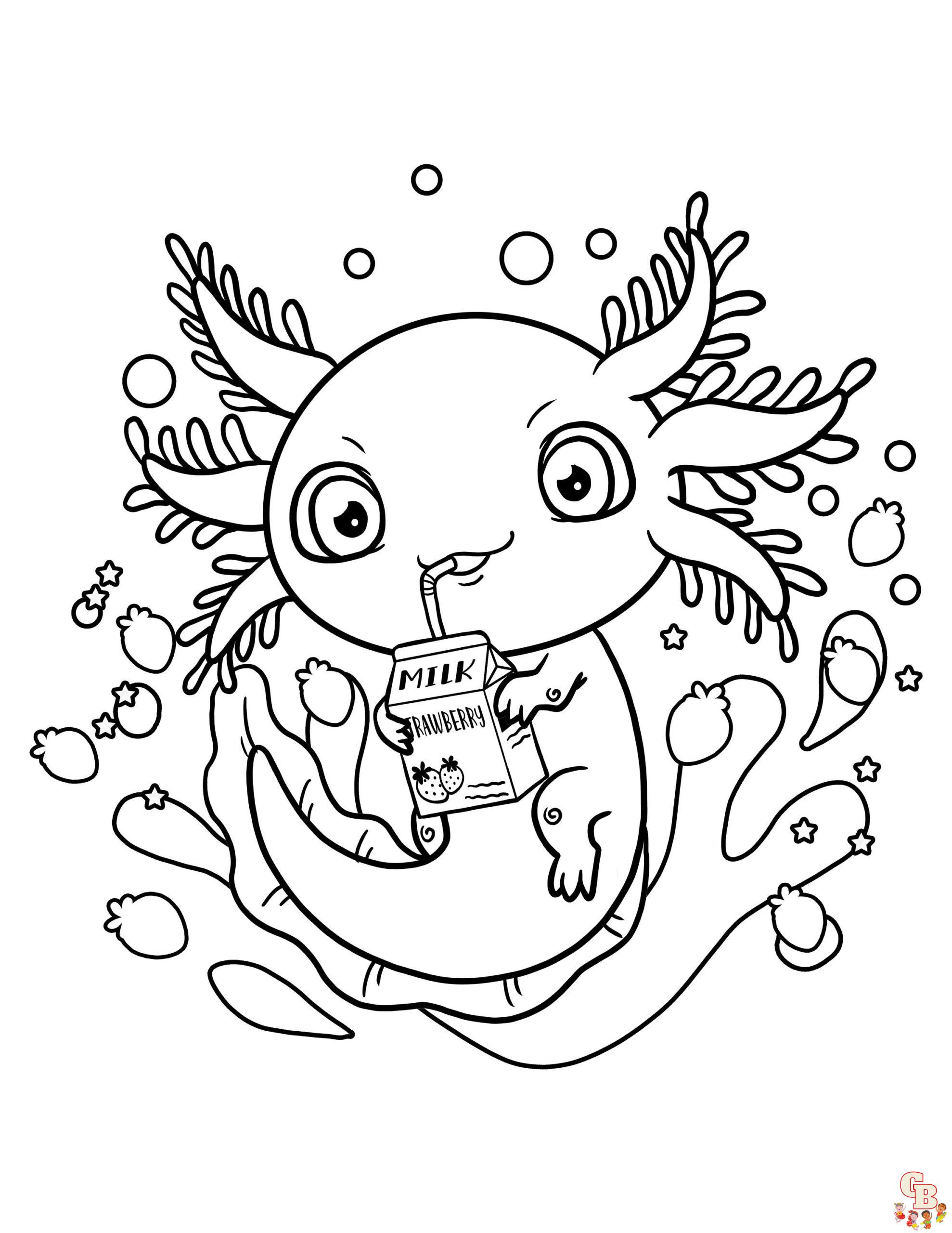 Axolotl ausmalbilder zum ausdrucken 2