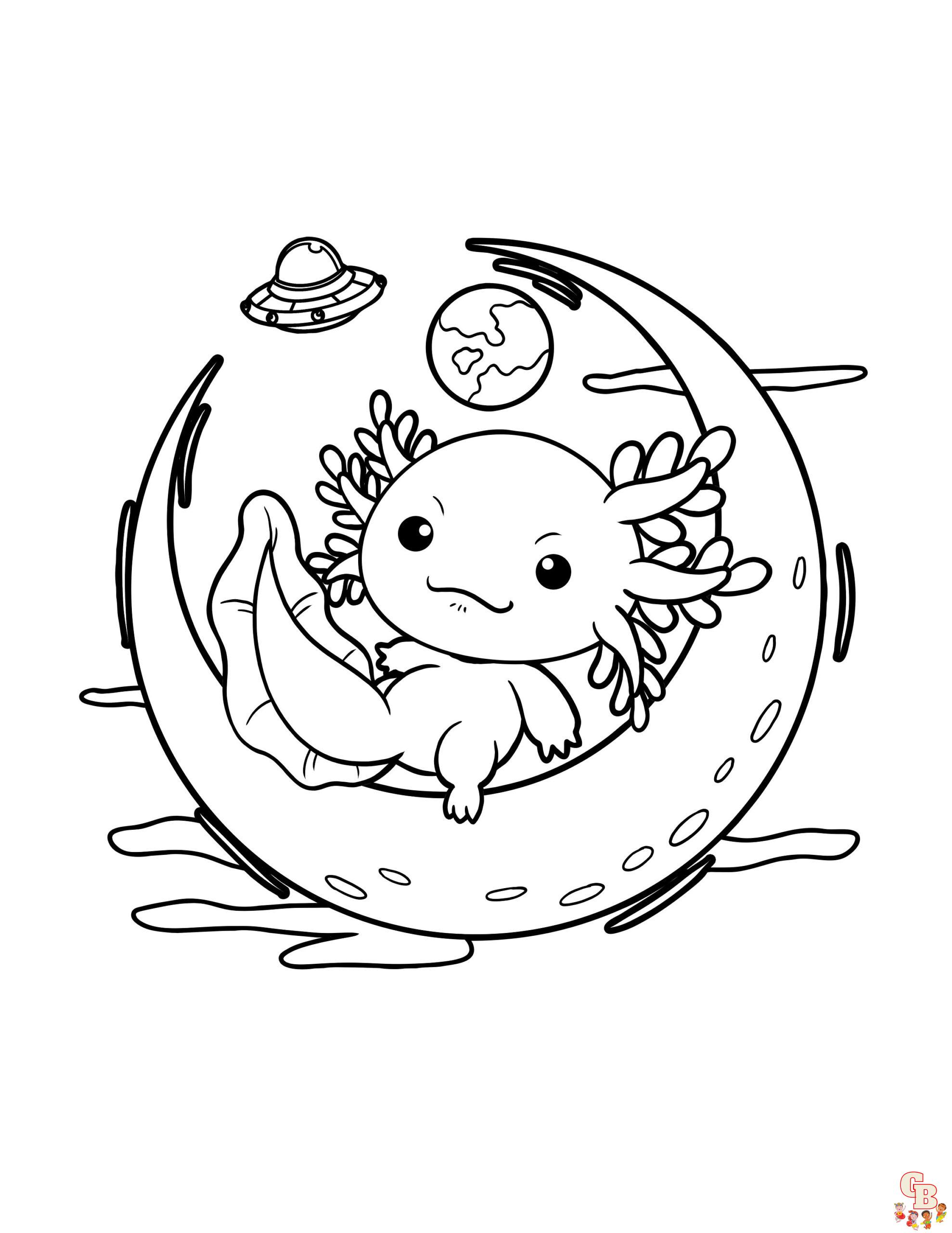 Axolotl ausmalbilder zum ausdrucken