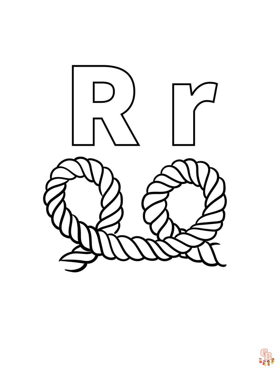 Buchstabe R ausmalbilder zum ausdrucken