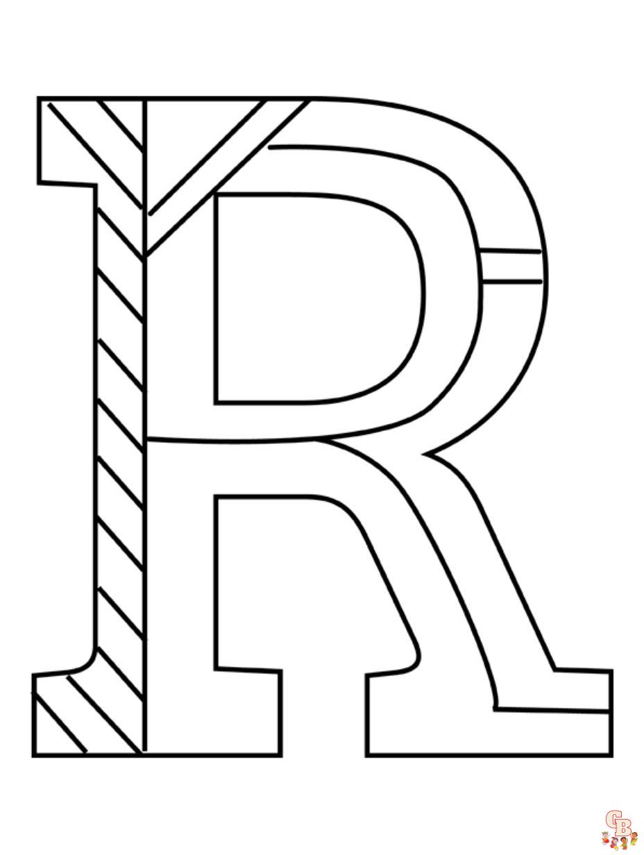 Buchstabe R zum ausdrucken