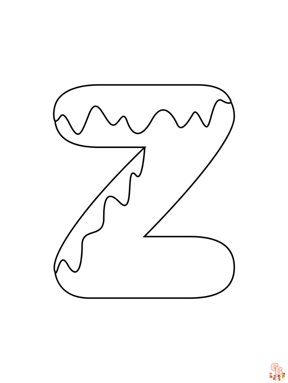 Buchstabe Z ausmalbilder zum ausdrucken