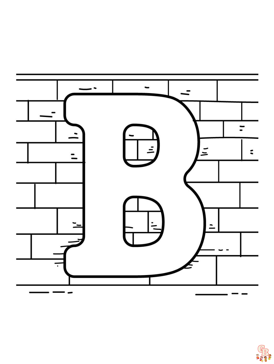 Buchstabe b ausmalbilder zum ausdrucken 2