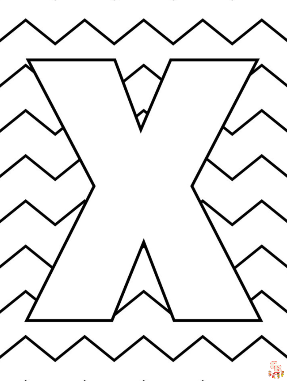 Buchstabe x zum ausmalen