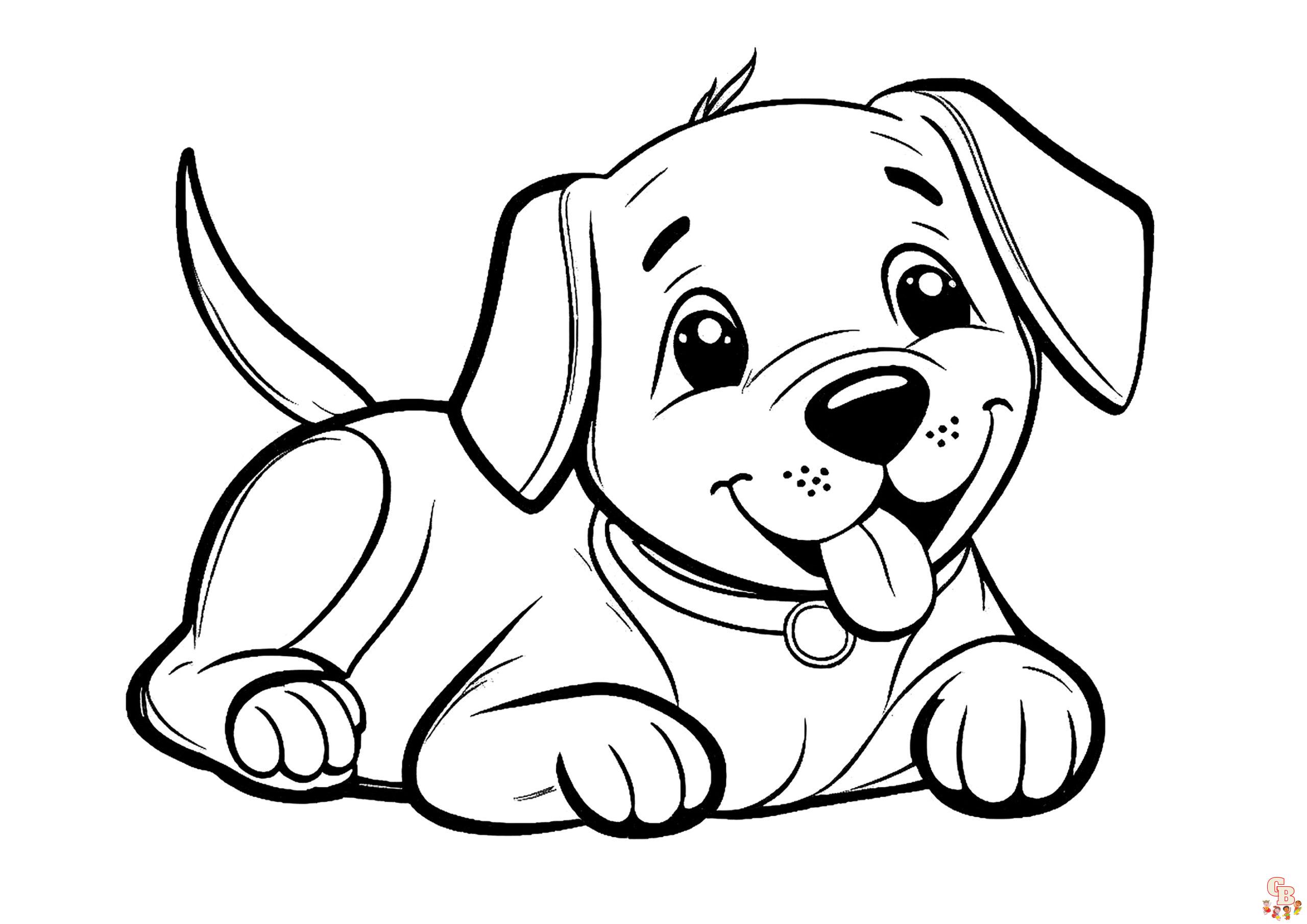 Cartoon Hund ausmalbilder zum ausdrucken
