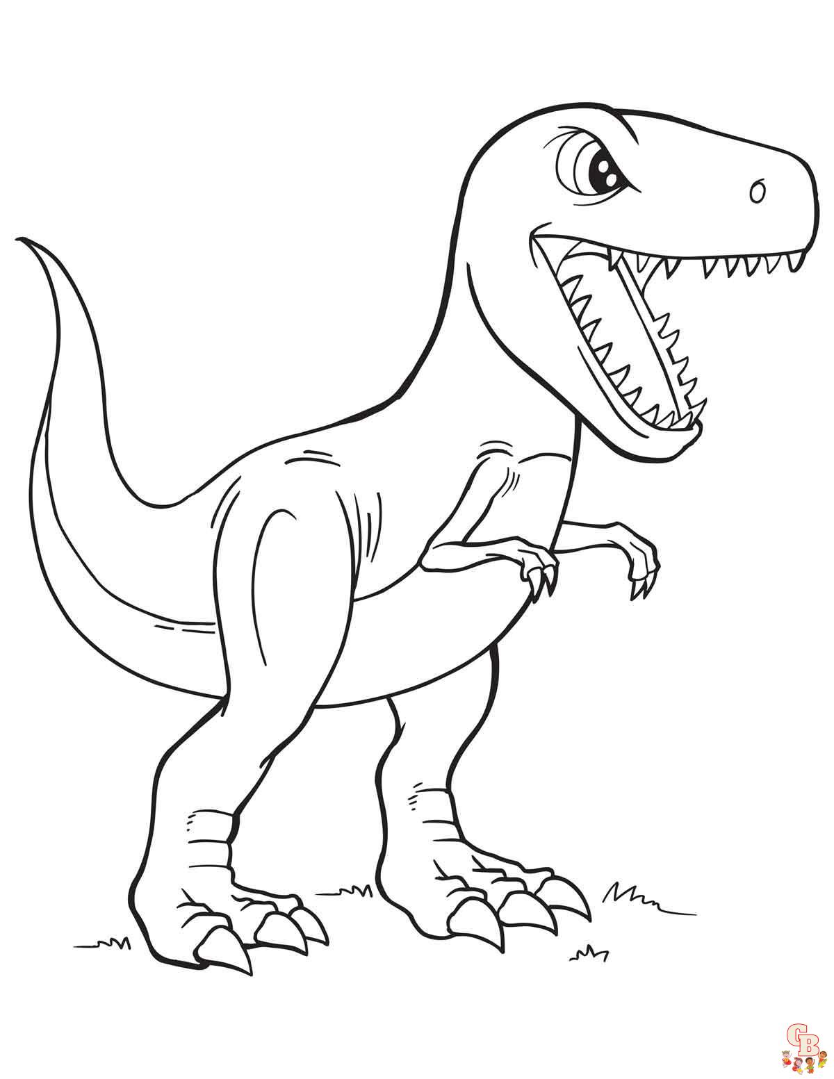 Dinosaurier T Rex Ausmalbilder fuer kinder