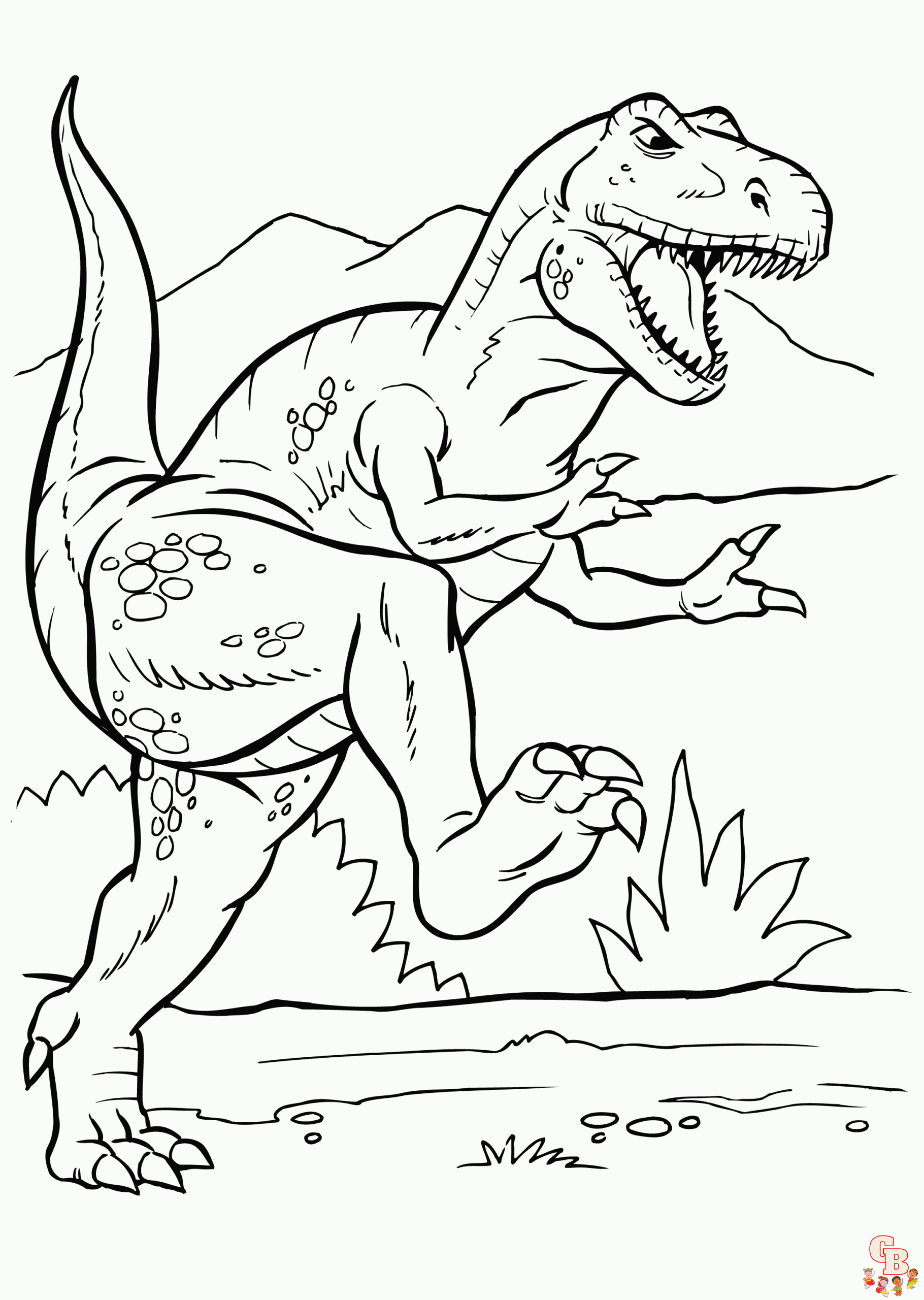 Dinosaurier T Rex ausmalbilder zum ausdrucken