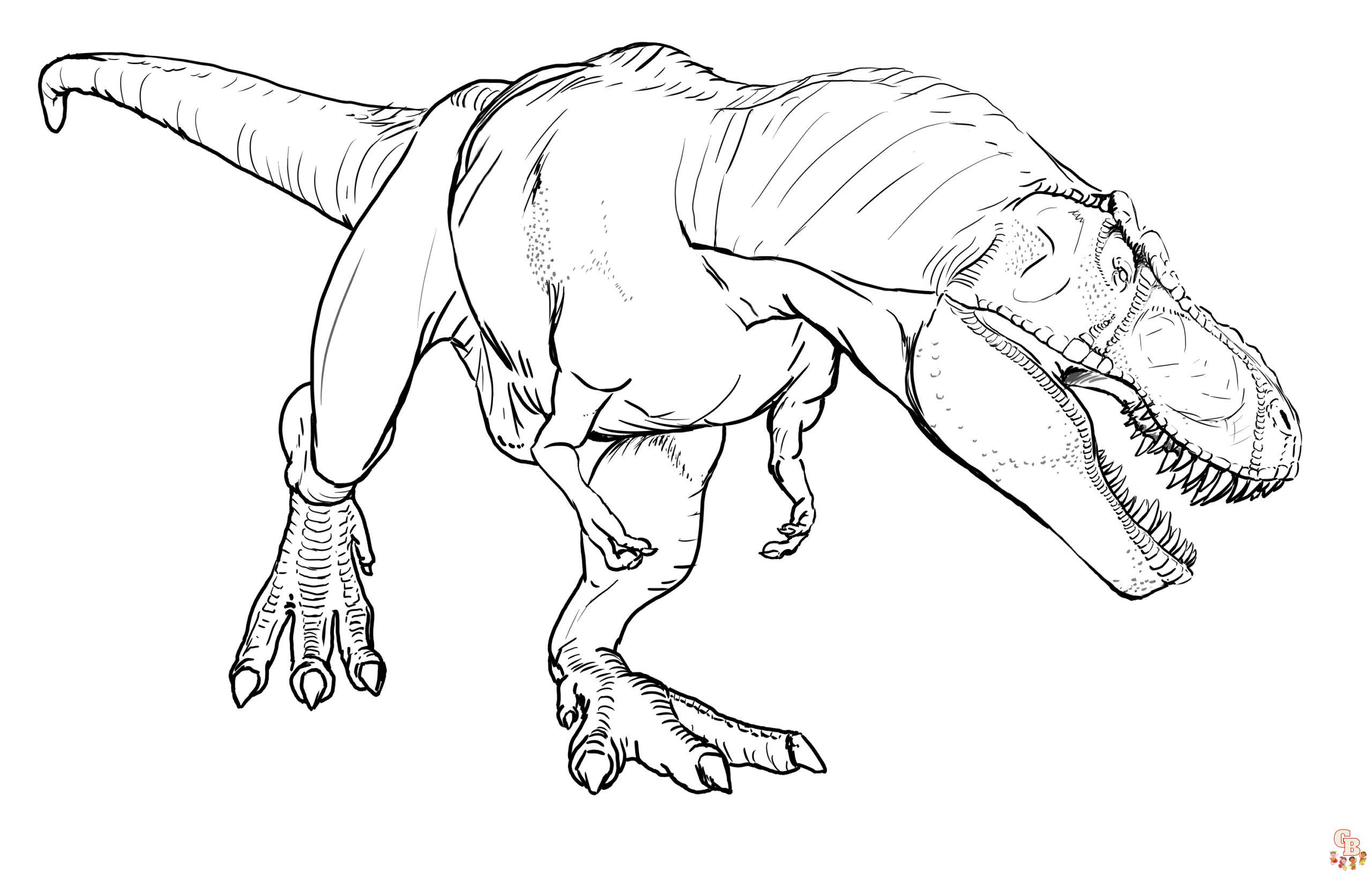 Dinosaurier T Rex zum ausmalen