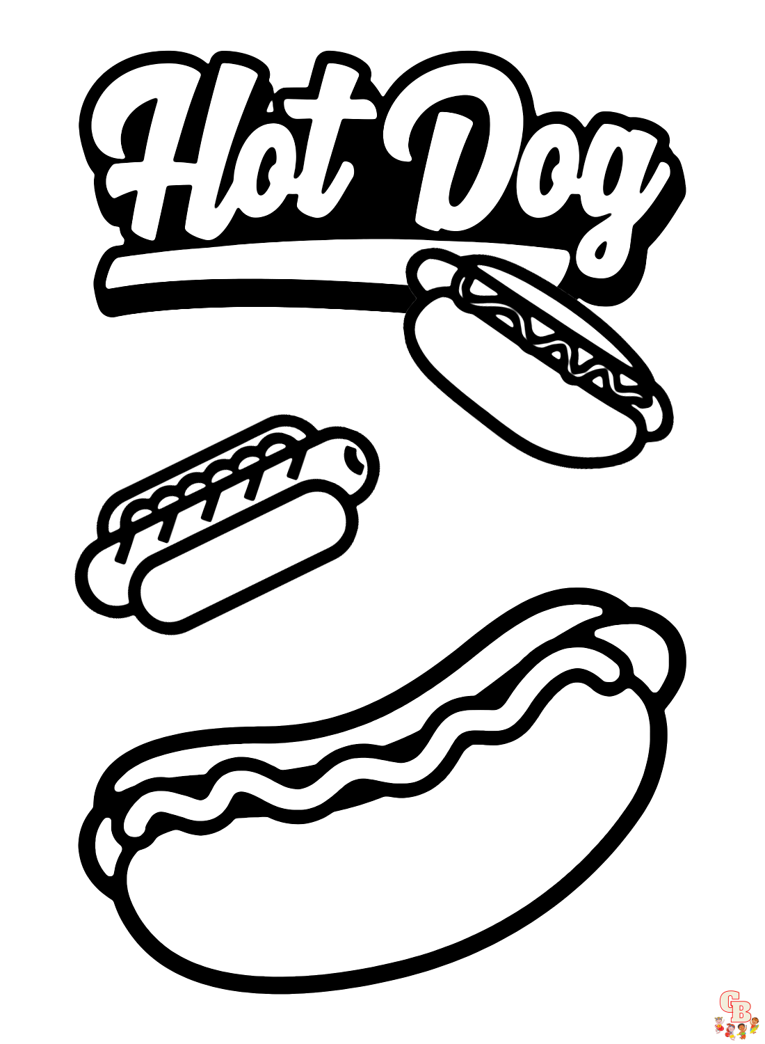 Hotdog zum ausmalen