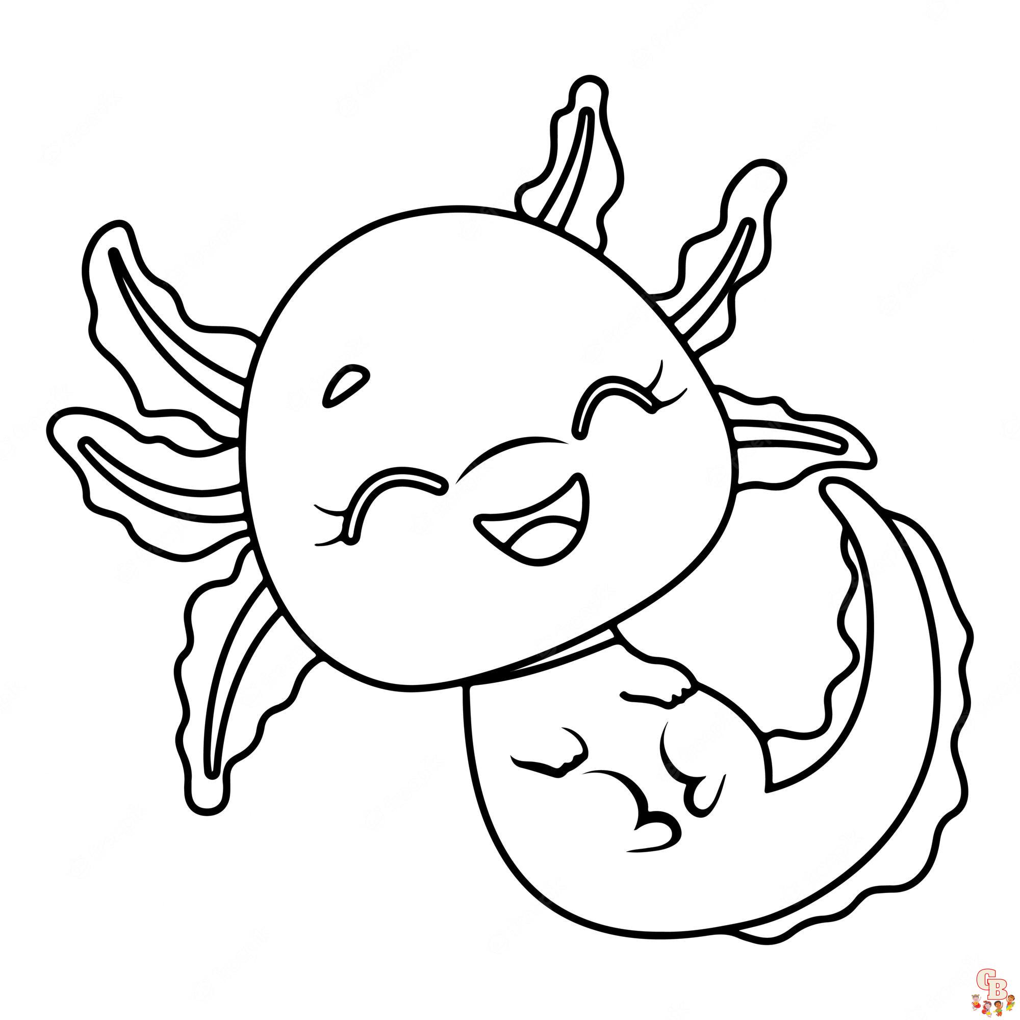 Malvorlagen Axolotl 2