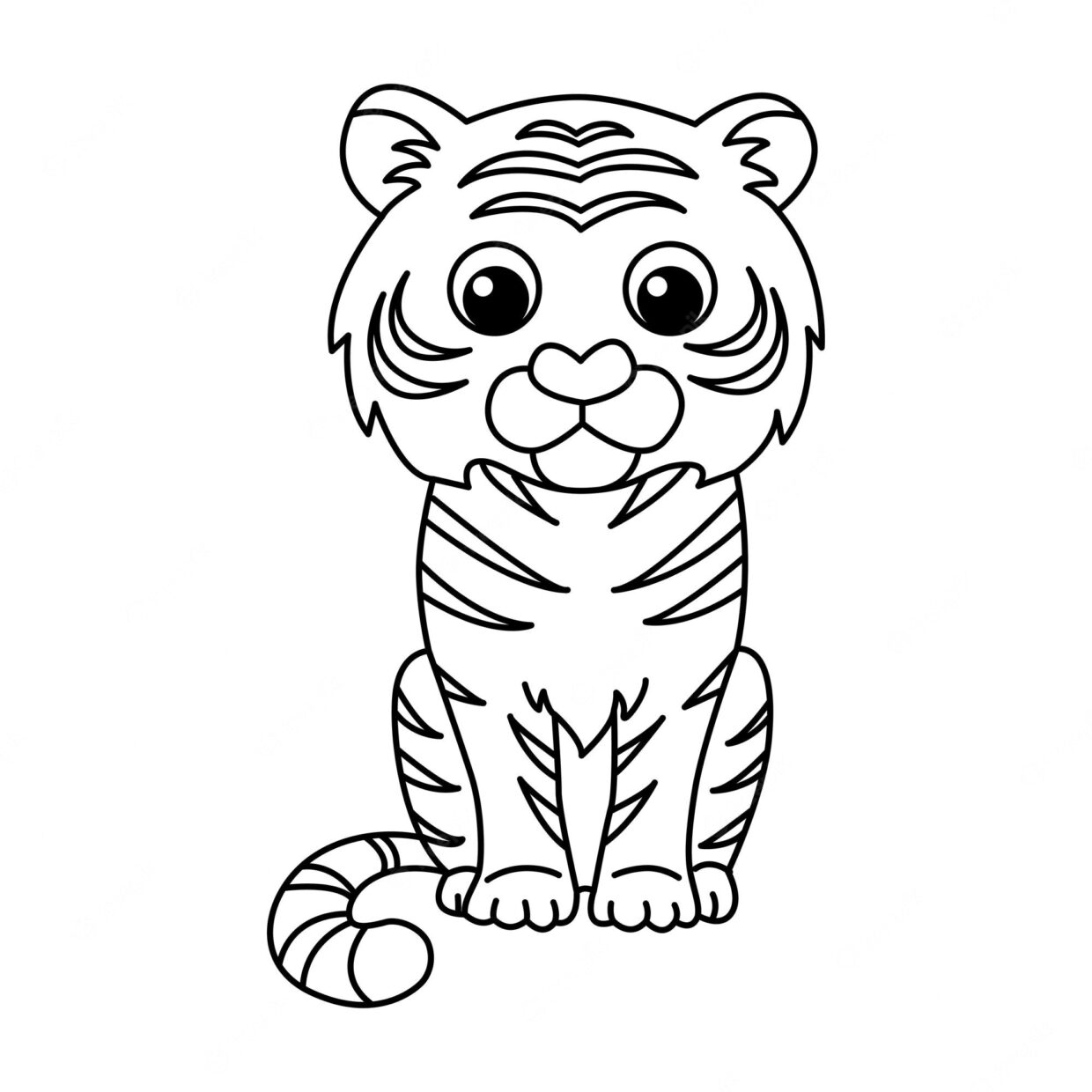 Malvorlagen Cartoon Tiger