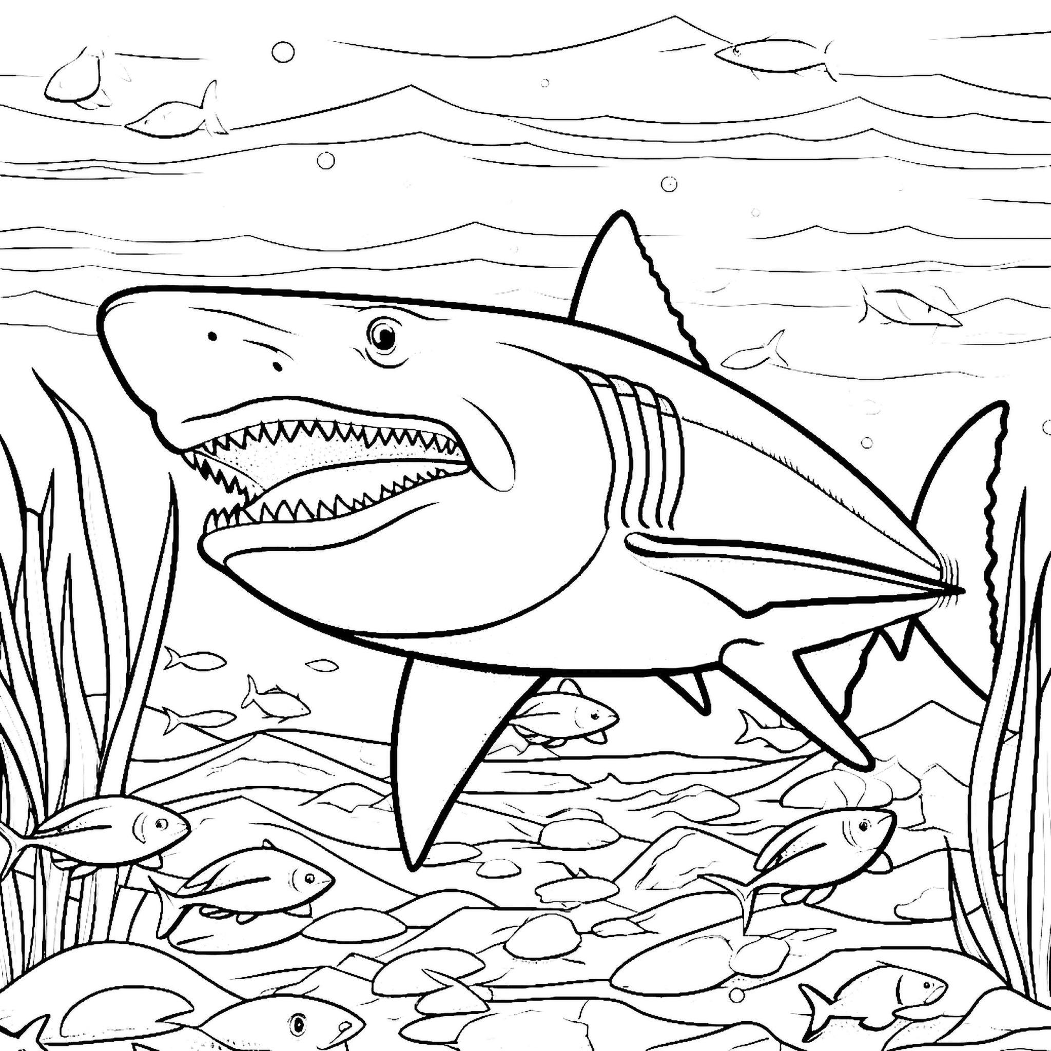 "Haie Ausmalbilder": Unleash Your Inner Artist with Shark Coloring Pages!