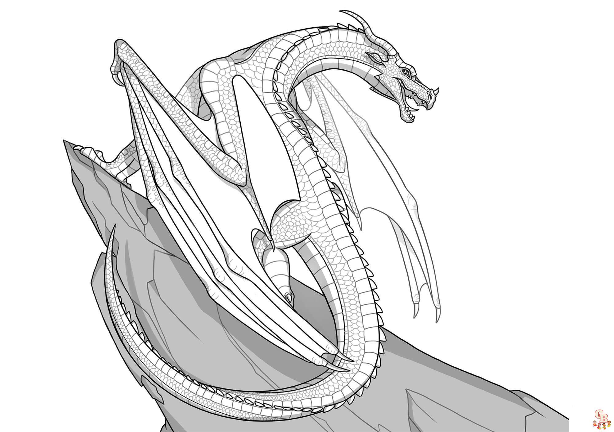 Mudwing Dragon von Wings of Fire Ausmalbilder fuer kinder