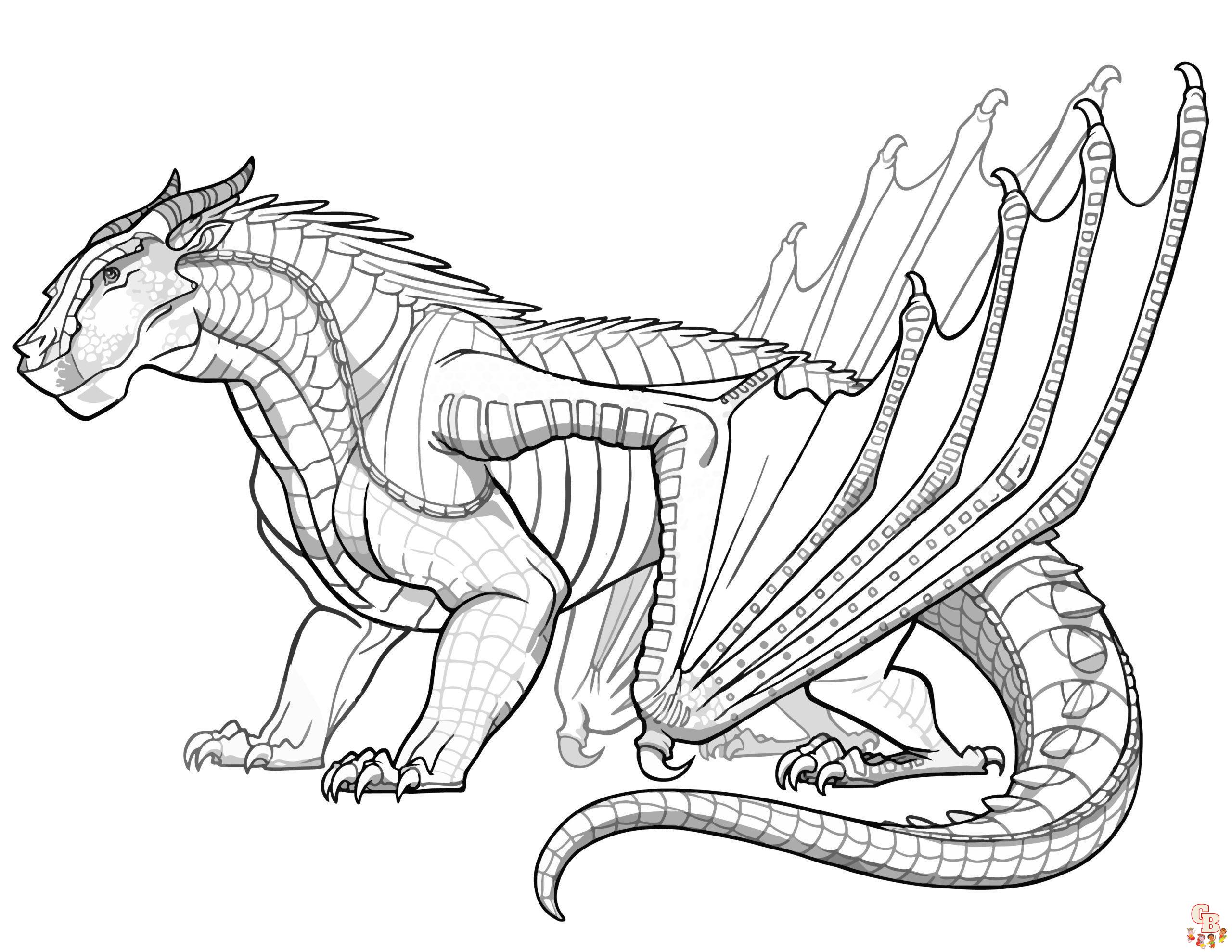 Mudwing Dragon von Wings of Fire ausmalbilder zum ausdrucken