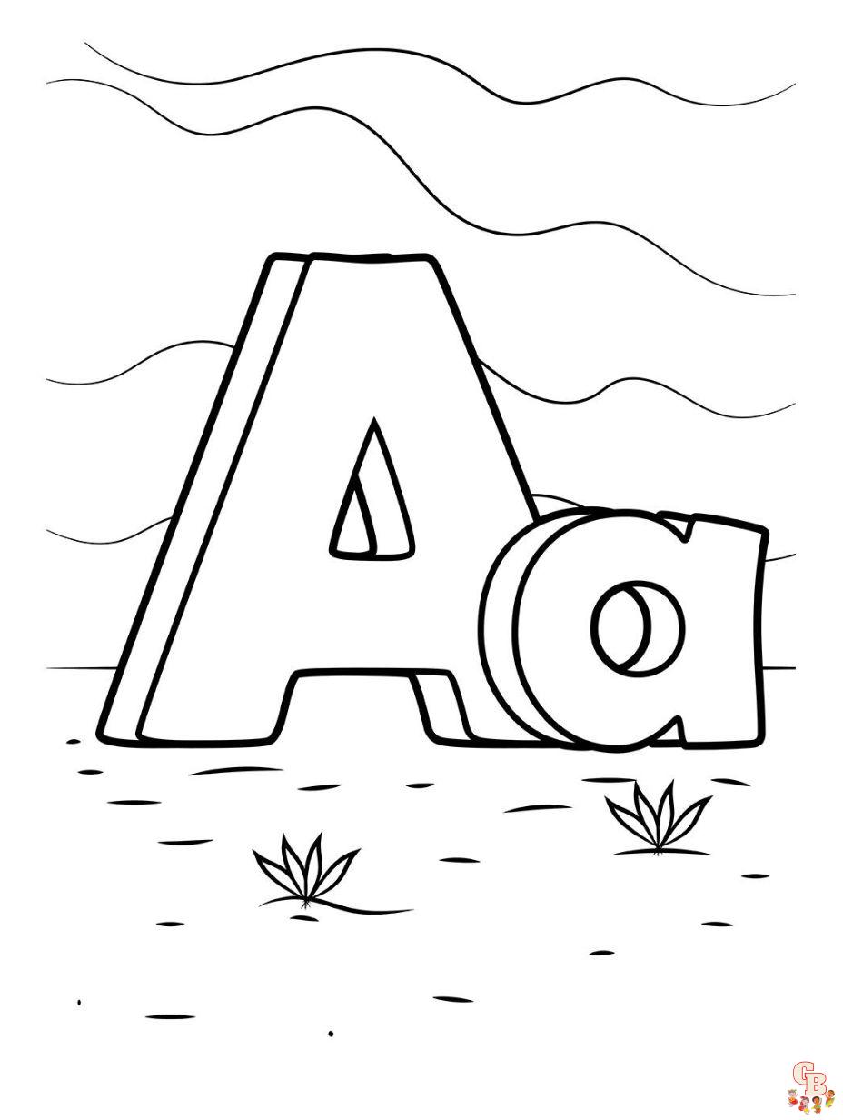 Printable letter a coloring sheets