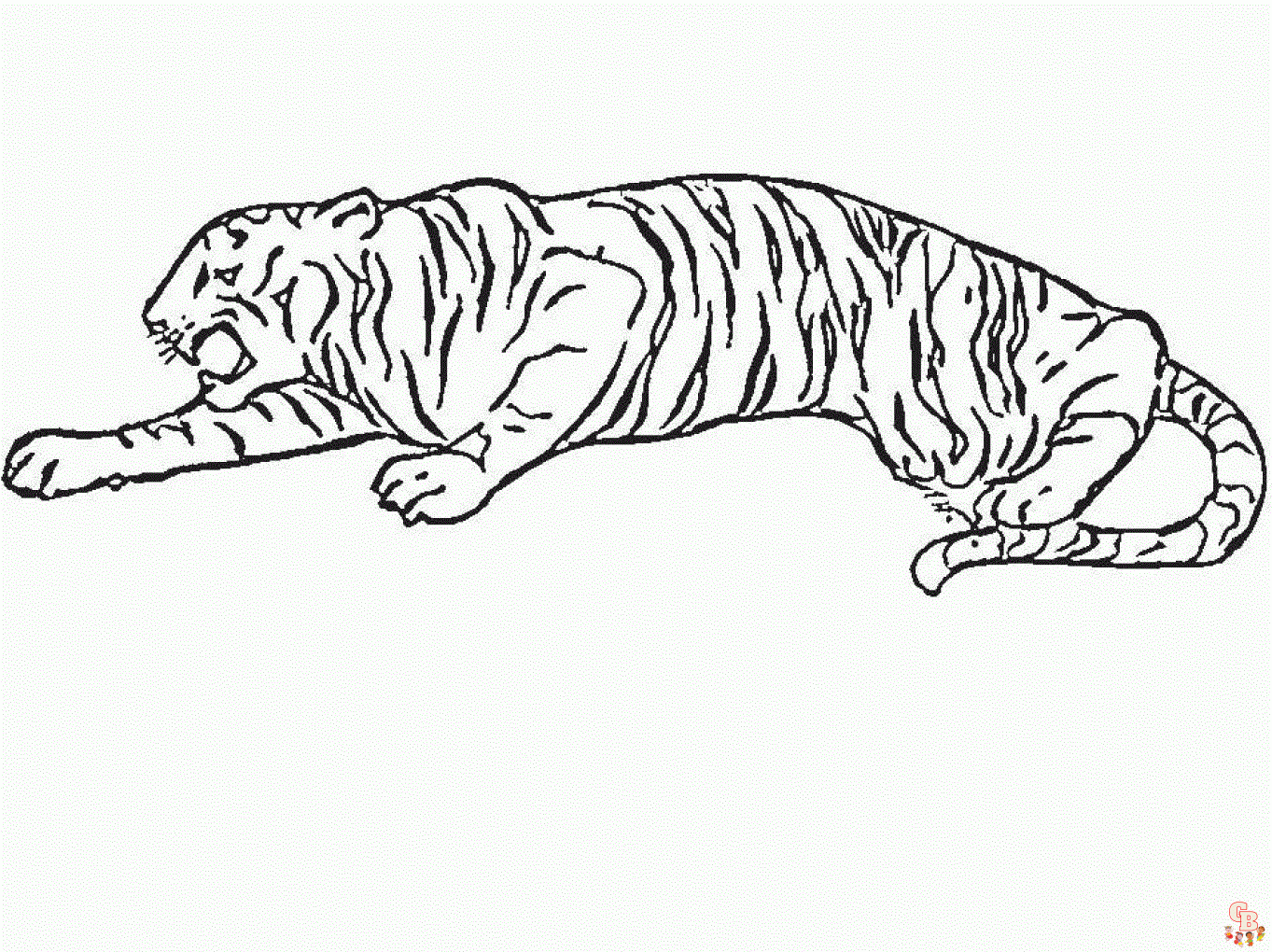 Tiger bruellt zum ausdrucken