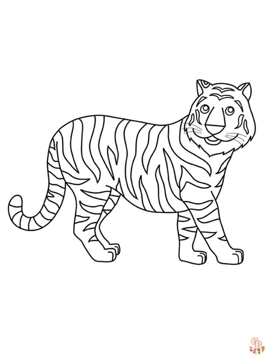 Weisser Bengalischer Tiger ausmalbilder zum ausdrucken