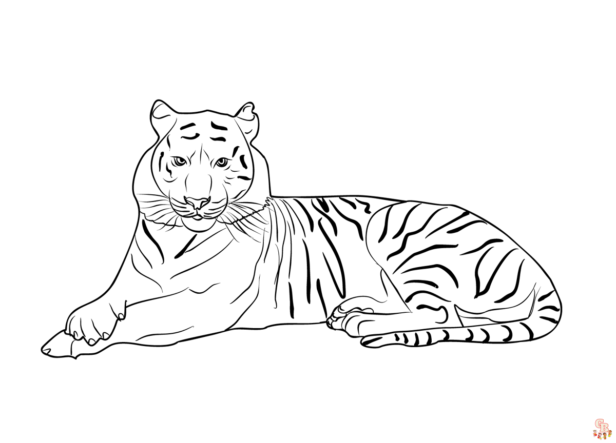 Weisser Bengalischer Tiger ausmalbilder zum ausdrucken