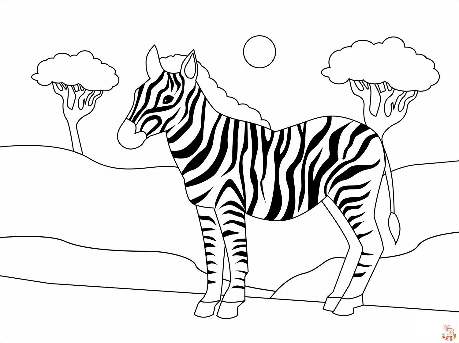 Zebra ausmalbilder zum ausdrucken