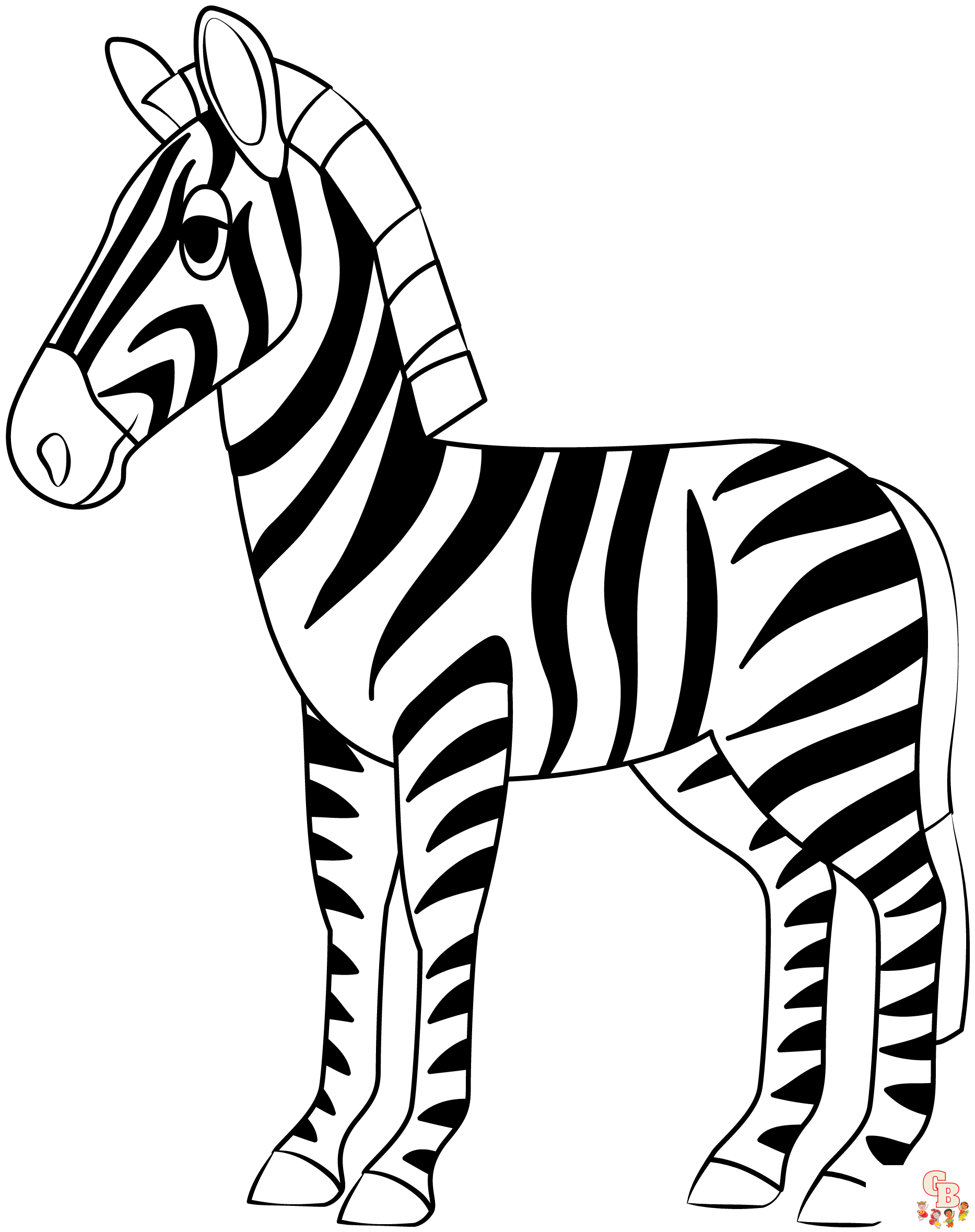 Zebra zum ausdrucken