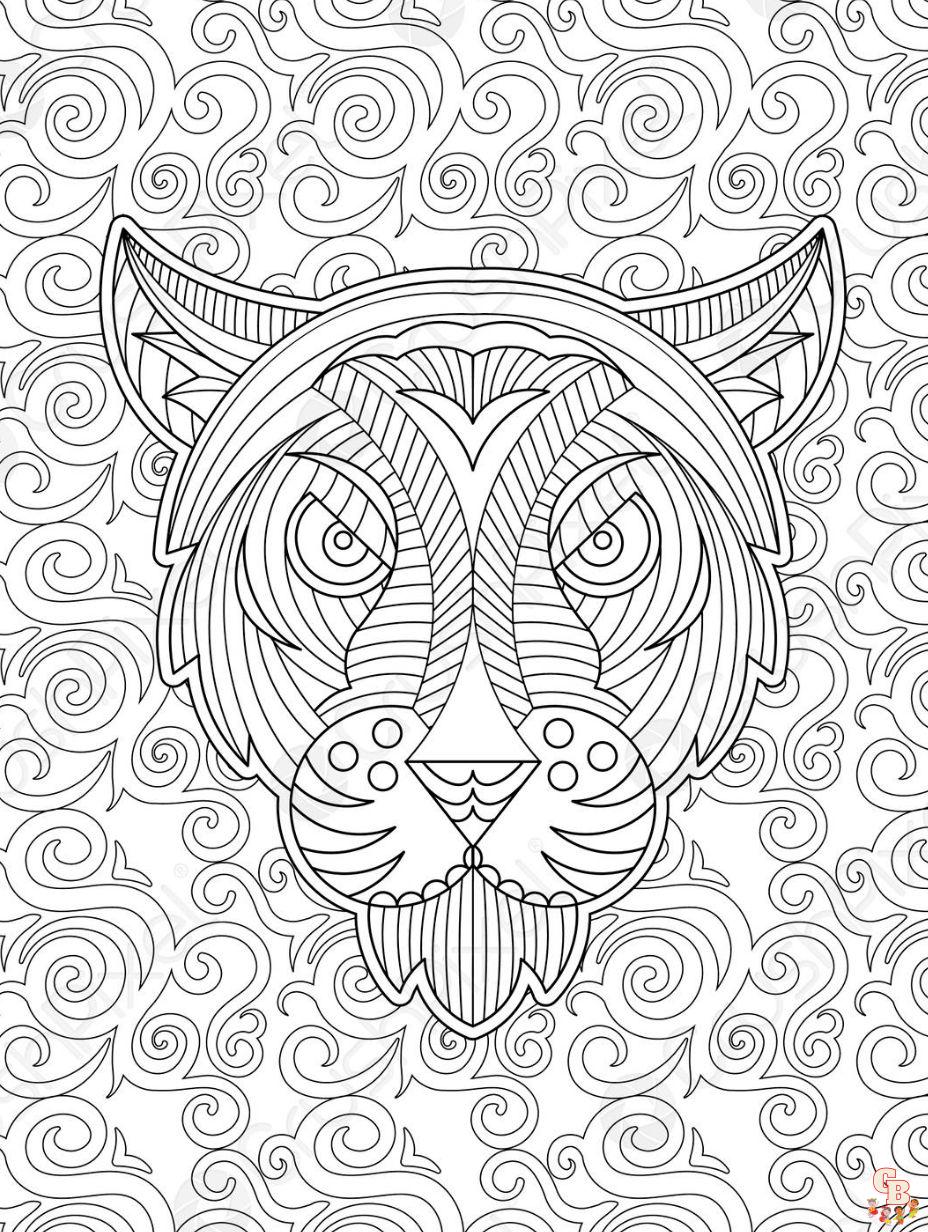 abstrakter Tiger ausmalbilder zum ausdrucken