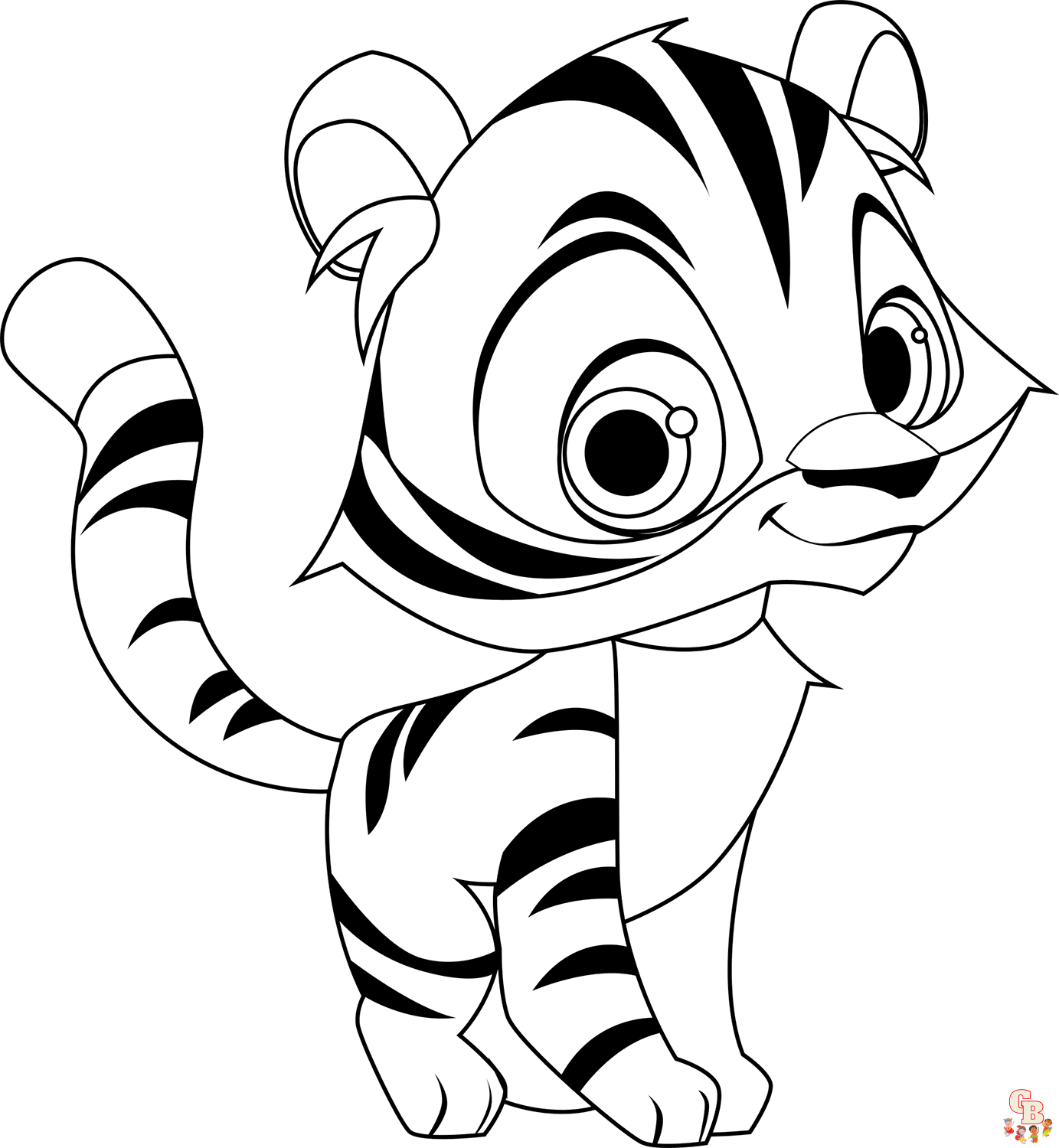 ausmalbilder kostenlosCartoon Tiger